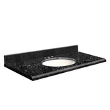 Transolid 31-in Notte Black Quartz Single Sink Bathroom Vanity Top with Backsplash
