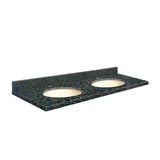 Transolid 61-in Manchester Square Quartz Double Sink Bathroom Vanity Top with Backsplash