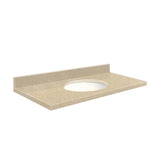 Transolid 49-in Durum Cream Quartz Bathroom Vanity Top with Undermount Sink and Backsplash