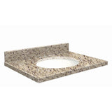 Transolid 37-in Giallo Ornamental Granite Single Sink Bathroom Vanity Top with 4-in Backsplash