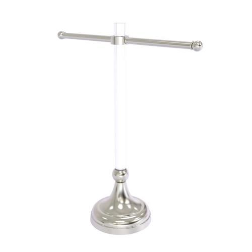 Allied Brass Pacific Grove Collection Free Standing Guest Towel Stand in Satin Nickel
