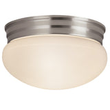 Project Source 9.25-in Brushed Nickel Traditional Flush Mount Light