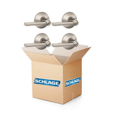 Latitude Satin Nickel Privacy Bed/Bath Door Lever (4-Pack) - Super Arbor