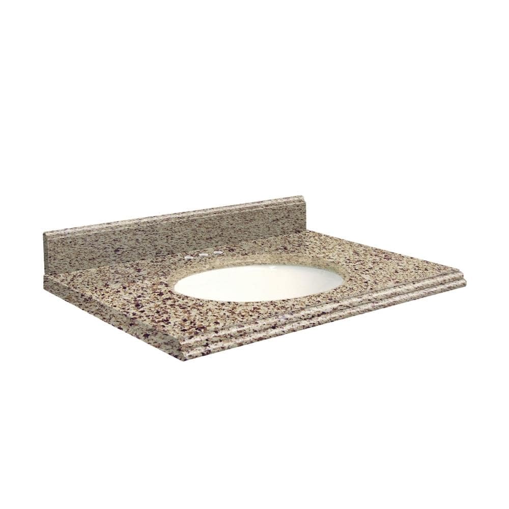 Transolid 25-in Bergamo Festival Quartz Bathroom Vanity Top with Undermount Sink and Backsplash