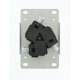 50 Amp 125/250-Volt Shallow Flush Mounted Single Outlet, Black - Super Arbor