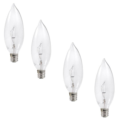 40-Watt Double Life B10 Blunt Incandescent Light Bulb (4-Pack) - Super Arbor