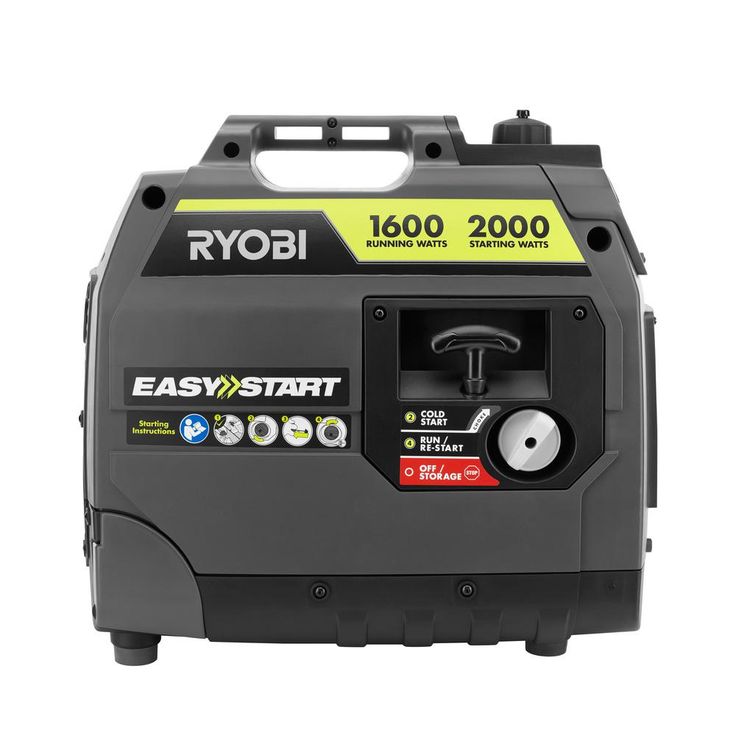 RYOBI 2,000-Watt Gray Gasoline Powered Digital Inverter Generator