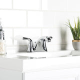 Project Source Oil Rubbed Bronze 2-handle 4-in Centerset WaterSense Bathroom Sink Faucet with Drain - Super Arbor