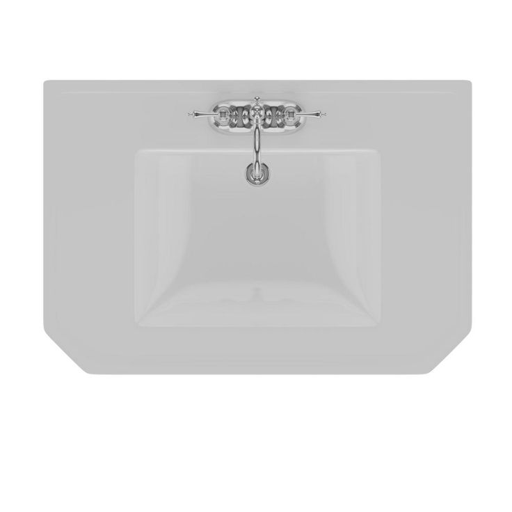 Barclay Products Corbin Pedestal Sink Combo in White with 4 in. Centerset Faucet Holes