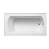 Lawson 5 ft. Rectangular Drop-in Reversible Drain Decked Bathtub in White - Super Arbor