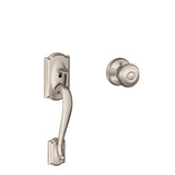 Camelot Aged Bronze Entry Door Handleset with Georgian Door Knob - Super Arbor