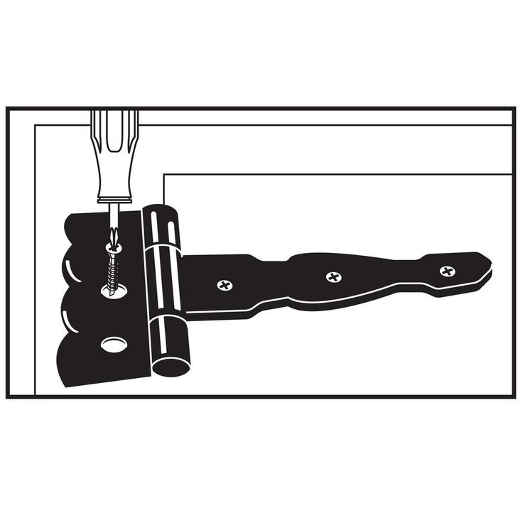 Everbilt 4 in. Black Decorative Gate Tee Hinge