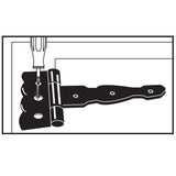Everbilt 4 in. Black Decorative Gate Tee Hinge