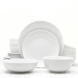 White Essential 16-Piece Casual Porcelain Dinnerware Set (Service for 4)