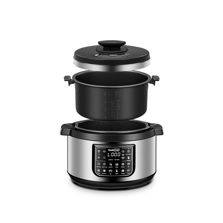 8 Qt. Stainless Steel Electric Pressure Cooker with Built-In Timer
