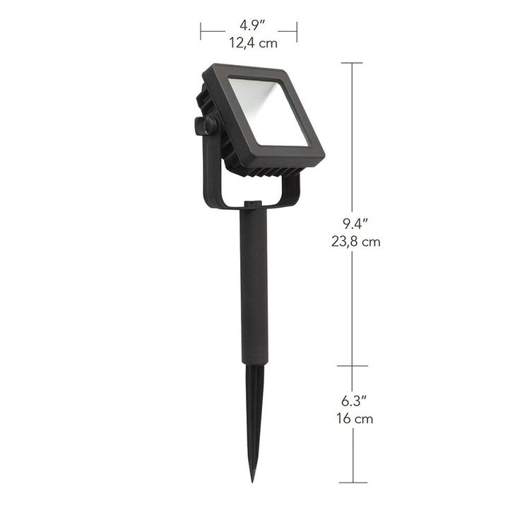 Low Voltage Black Outdoor Integrated LED Landscape Flood Light (4-Pack)