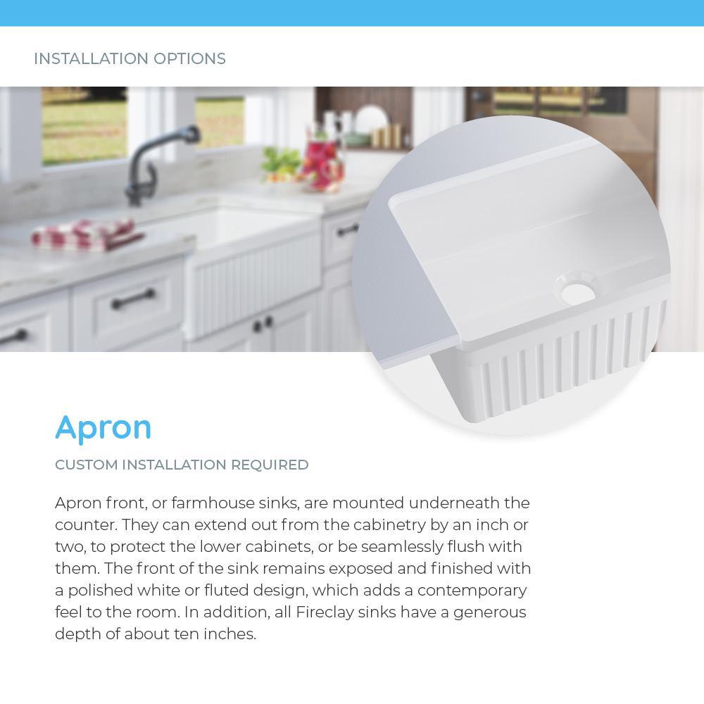 Farmhouse Apron Front Fireclay 33 in. 60/40 Double Bowl Kitchen Sink - Super Arbor
