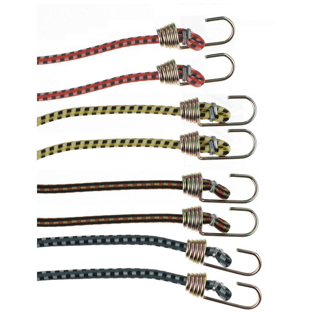 10 in. Mini Bungee Cords Assortment (8-Pack) - Super Arbor
