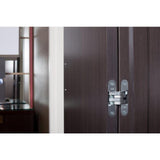 1 in. x 4-5/8 in. Satin Chrome Invisible Hinge - Super Arbor