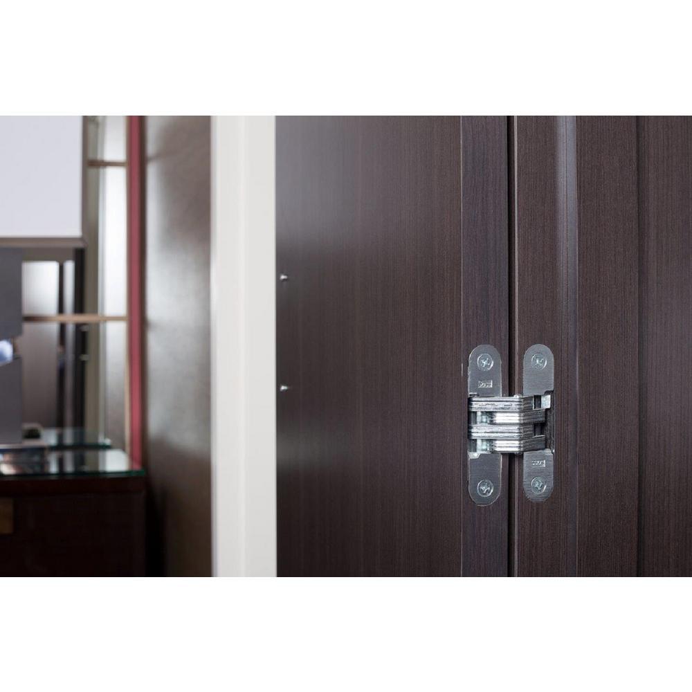 1 in. x 4-5/8 in. Satin Brass Invisible Hinge - Super Arbor