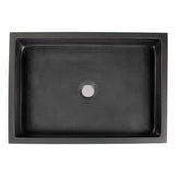 Eden Bath Rectangular Infinity Pool Sink in Lava Stone