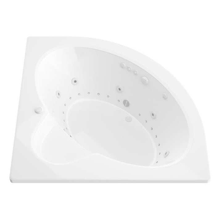Jaspers 5 ft. Acrylic Corner Drop-in Air and Whirlpool Bathtub in White - Super Arbor