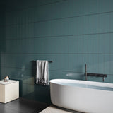 Colorplay Emerald Green 4.5x18 Crackled Glossy Ceramic Tile by Lux Tile