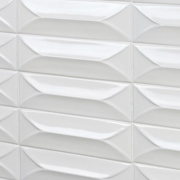 Bond Tile Roma 3D White 3 in. x 9 in. Polished Ceramic Subway Tile (40 Pieces 6.02 Sq. Ft. / Box)