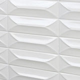 Bond Tile Roma 3D White 3 in. x 9 in. Polished Ceramic Subway Tile (40 Pieces 6.02 Sq. Ft. / Box)