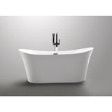 Eft 67 in. Acrylic Flatbottom Non-Whirlpool Bathtub in White - Super Arbor