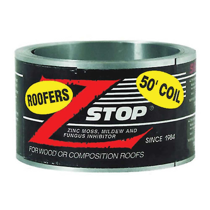 Gibraltar Building Products Z-Stop Moss Control Zinc Roll, 2.5 in x 50 ft, Silver