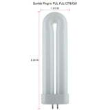12-Watt U-Shape Fluorescent CFL Plugin Light Bulb, 4100K Cool White (5-Pack) - Super Arbor