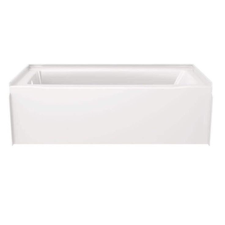 Classic 500 60 in. x 30 in. Alcove Left Drain Bathtub and Wall Surrounds in High Gloss White