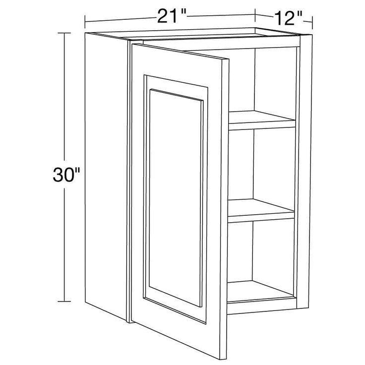 Home Decorators Collection Grayson 21 in. W x 12 in. D x 30 in. H Assembled Plywood Wall Kitchen Cabinet in Deep Onyx with Soft Close