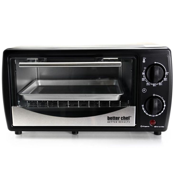 Better Chef 2-Slice Black Convection Toaster Oven (700-Watt)