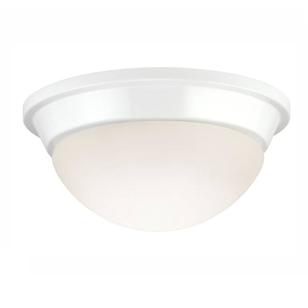 Project Source 8.75-in White Traditional Incandescent Flush Mount Light