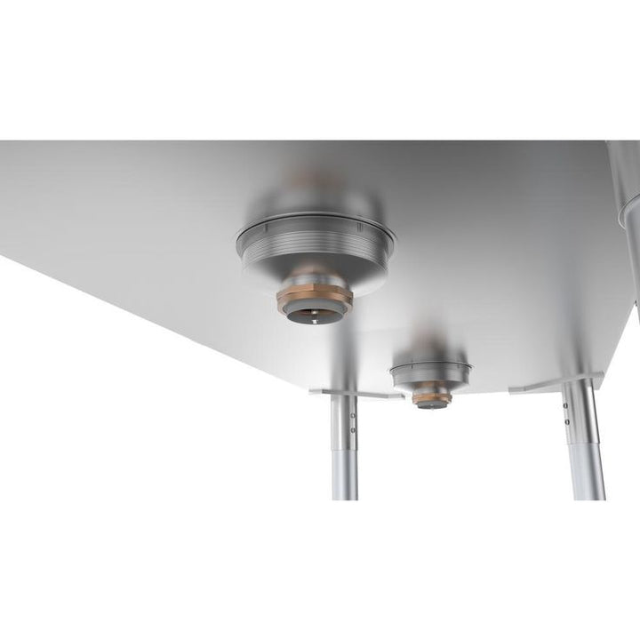 Freestanding Stainless Steel 48 in. 2-Hole Double Bowl Commercial Kitchen Sink Right Drainboard