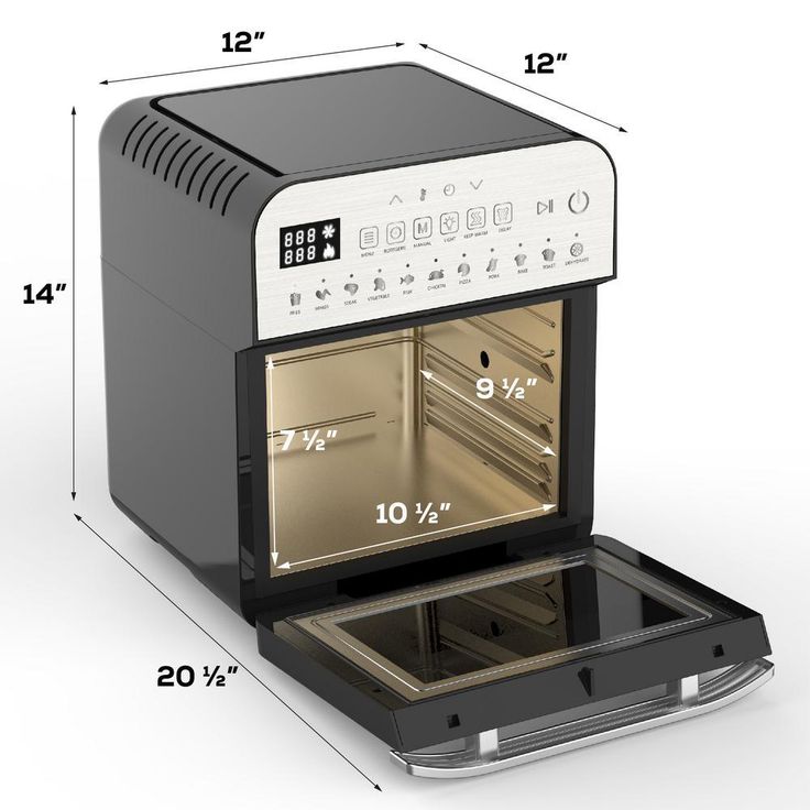 1600-Watts Silver/Black Electric Air Fryer Oven Ultra with Rotisserie, Dehydrator, and Accessories