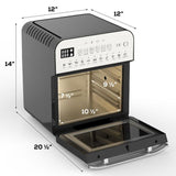 1600-Watts Silver/Black Electric Air Fryer Oven Ultra with Rotisserie, Dehydrator, and Accessories