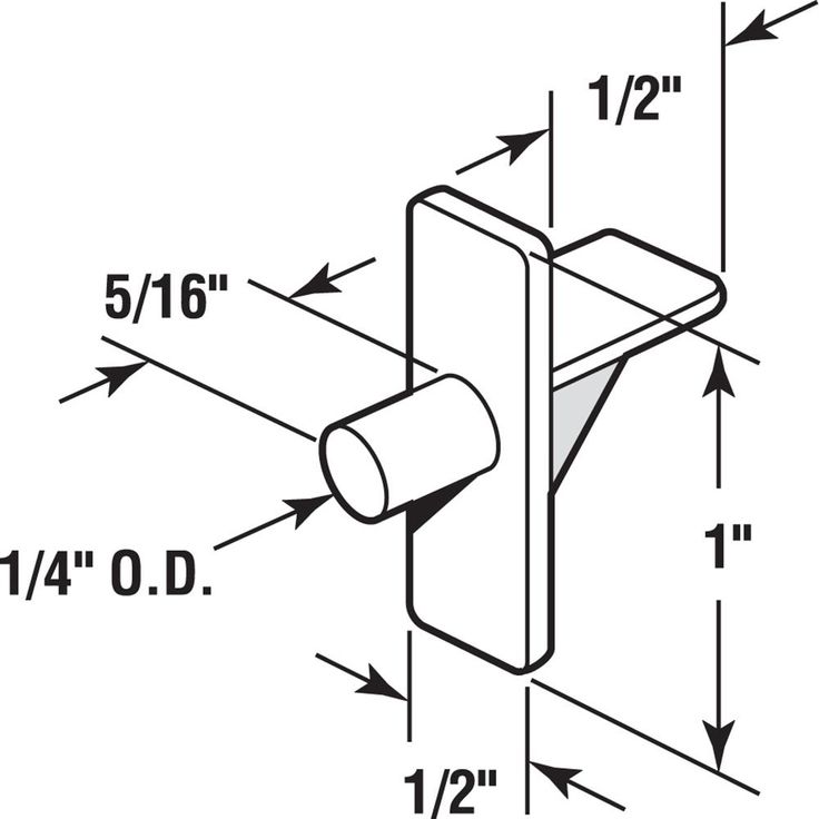 1/4 in., Clear Plastic, Locking Shelf Support Peg (8-pack)