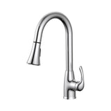 Sterling Single-Handle Pull-Down Sprayer Kitchen Faucet in Brushed Nickel - Super Arbor