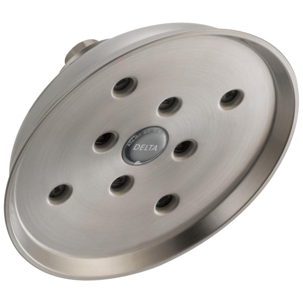 Delta Universal Showering Components Stainless 1-Spray Rain Shower Head, 1.75 GPM (6.6 LPM)