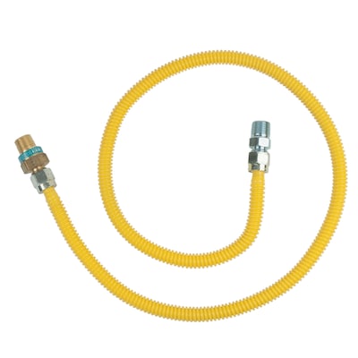 BrassCraft 48-in 1/2 In-in Pipe Thread Inlet x 1/2 In-in Pipe Thread Outlet Stainless Steel Gas Connector