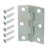 2-1/2 in. x 2-1/2 in. Satin Brass Narrow Utility Hinge Non-Removable Pin (2 per Pack)