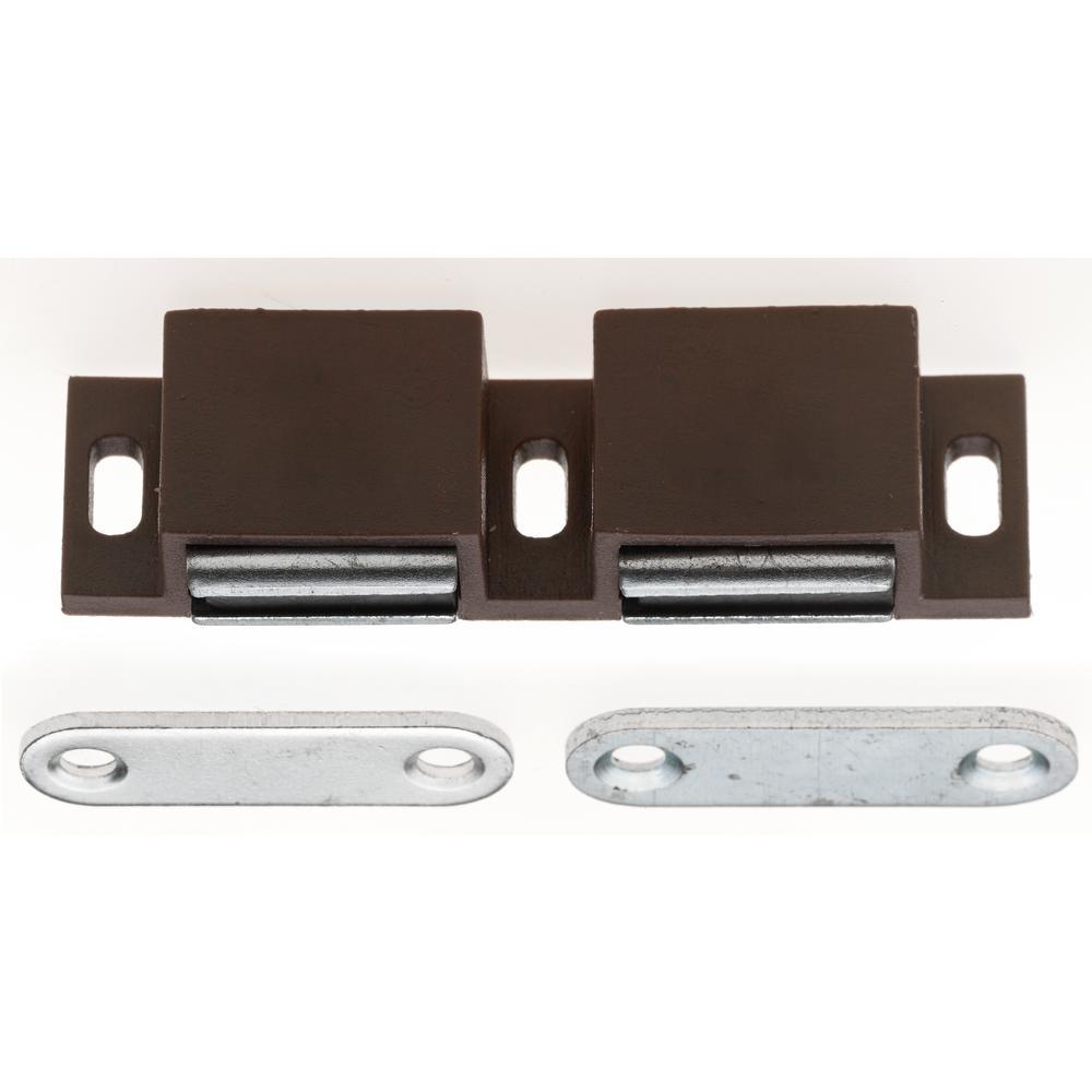 2x6 lbs. Magnetic Catch with Counter Plates, Brown (1-Pack) - Super Arbor