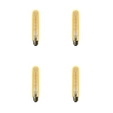 Feit Electric 60W Equivalent T10 Dimmable Incandescent Amber Glass Vintage Edison Large Light Bulb Soft White (4-Pack)