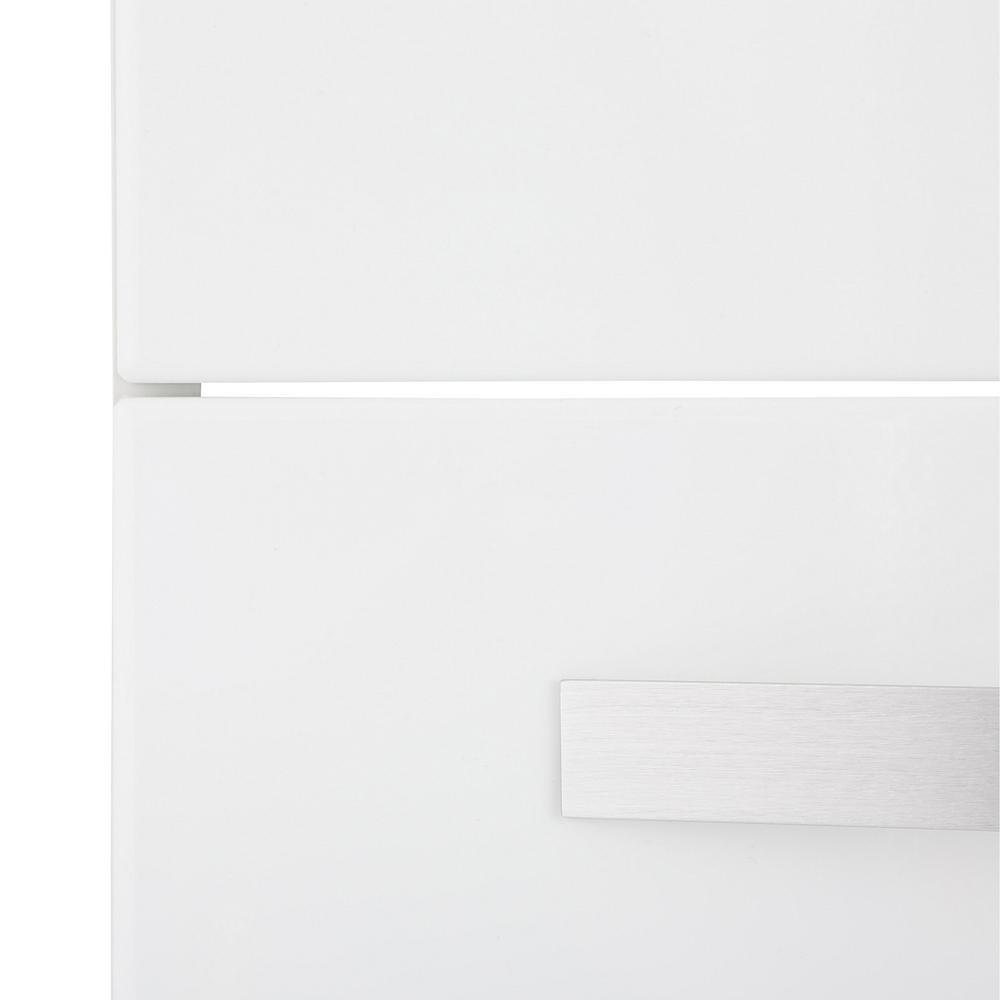 All-in-One 24.2 in. x 21.3 in. x 33.8 in. Stainless Steel Utility Sink and Large White Drawer Cabinet - Super Arbor