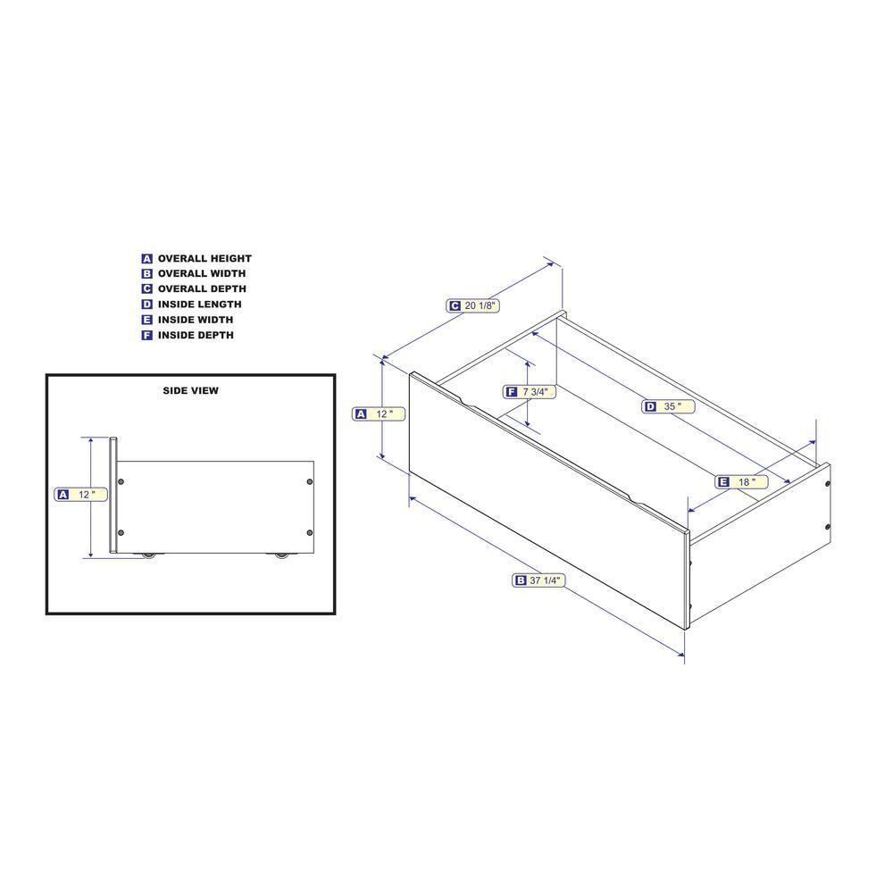 Urban Twin-Full White Bed Drawers - Super Arbor