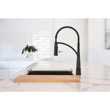 Brenner Commercial Style Single-Handle Pull-Down Sprayer Kitchen Faucet in Oil Rubbed Bronze Finish - Super Arbor