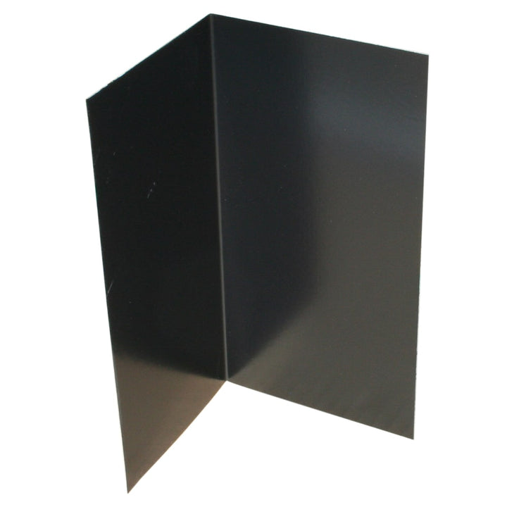 Union Corrugating 4-in x 8-in Black Galvanized Steel Step Flashing, 29-Gauge